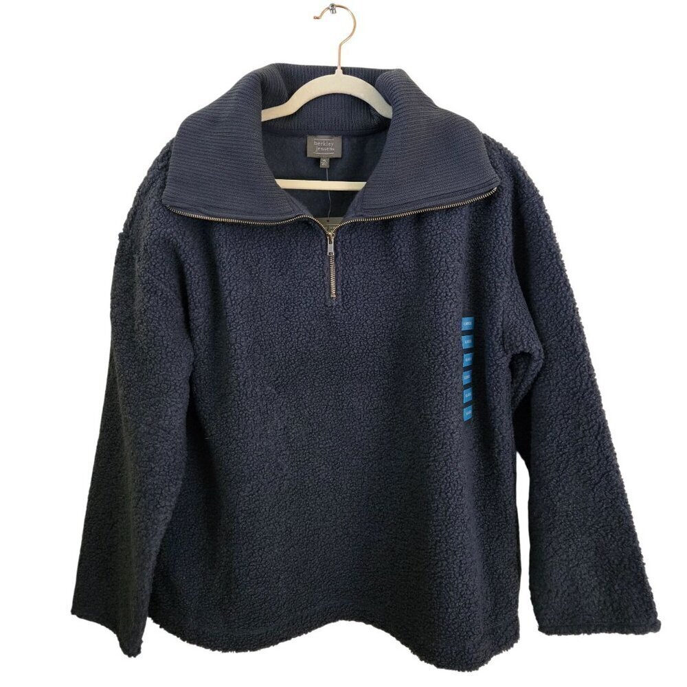 Berkley Jensen NWT Blue Boucle 1/4 Zip Size XL
